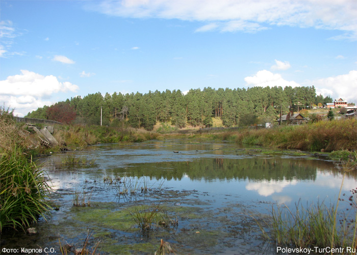 Река Чусовая в селе Косой Брод. Фото Карпова С.О., сентябрь 2012 г.