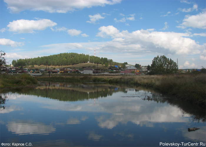 Река Чусовая в селе Косой Брод. Фото Карпова С.О., сентябрь 2012 г.