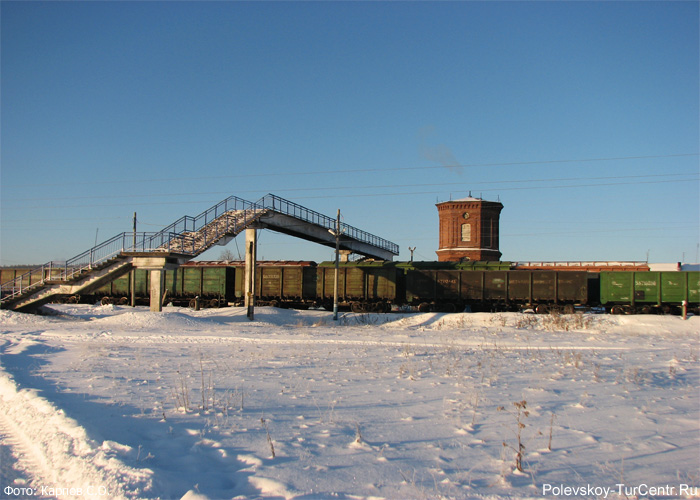 Водонапорная башня в посёлке Станционный-Полевской. Фото Карпова С.О., декабрь 2012 г.